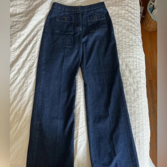 Sezane Dan Trousers in Indigo - Picture 7 of 9